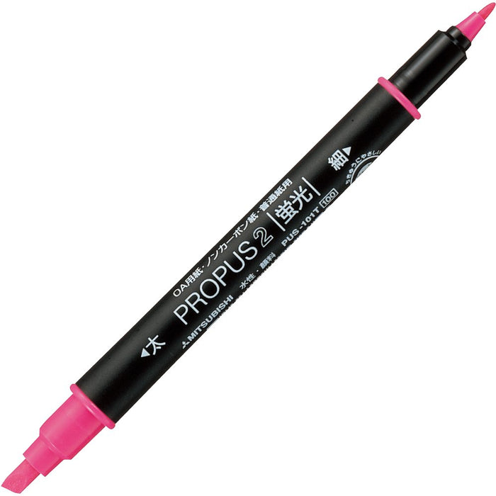 Mitsubishi Pencil Propass 2 Pus101Tn Peach Highlighter - Pack of 10