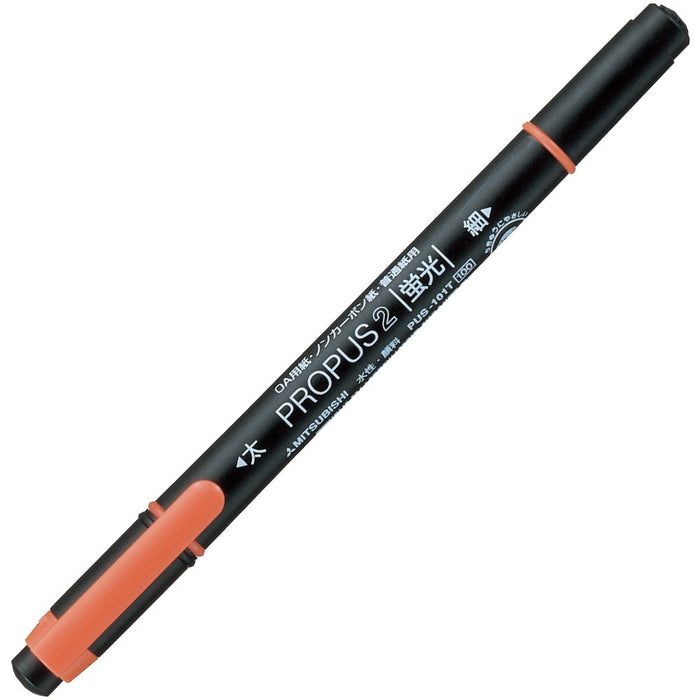 Mitsubishi Pencil ProPass 2 Pus101Tn 10-Piece Orange Highlighter Set