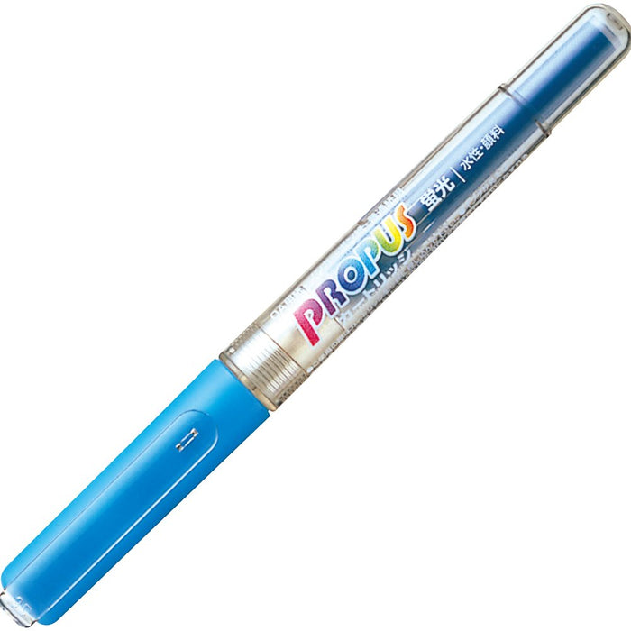 Mitsubishi Pencil Propass 10-Piece Cartridge Type Highlighter Set Sky Blue