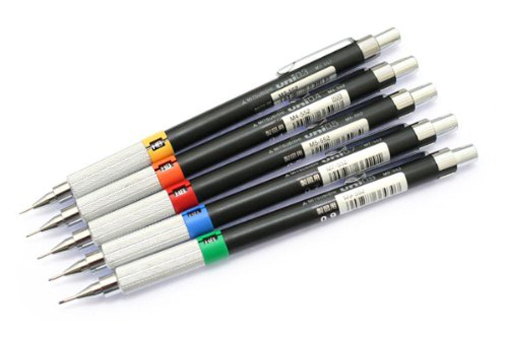 Mitsubishi Pencil M55521P.24 Mechanical Drafting Pencil 0.5mm Black Pack