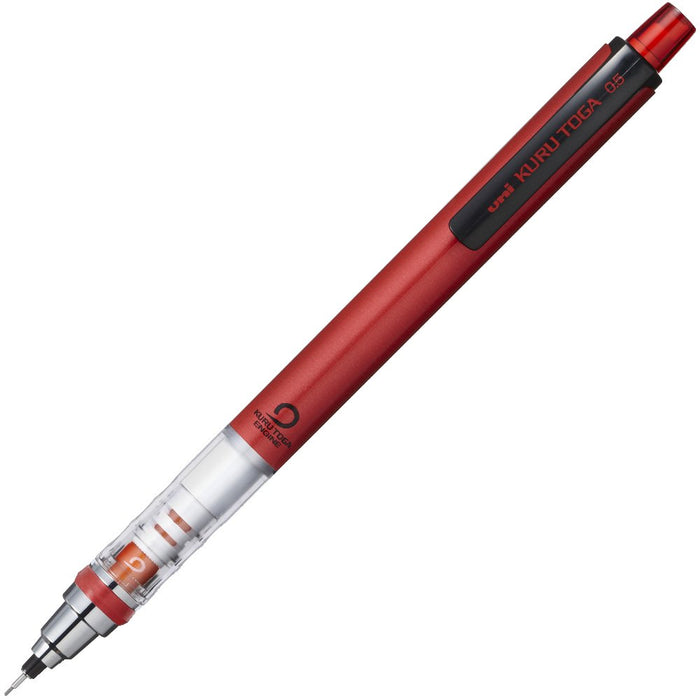 Mitsubishi Pencil Kurtoga 0.5 Mechanical Pencil with Auto Lead Rotation Red