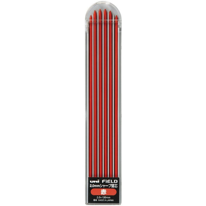 Mitsubishi Pencil Field 2.0 Mechanical Red Pencil Lead 10 Pieces