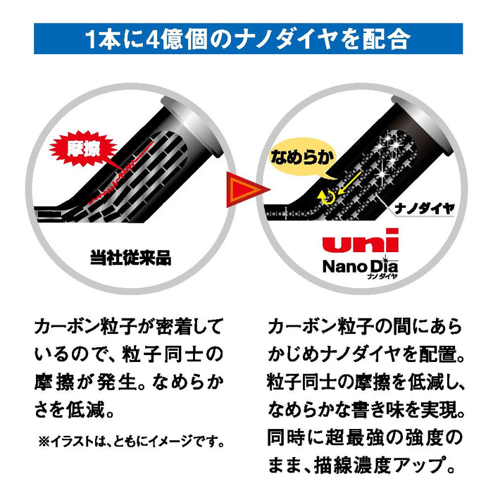 三菱鉛筆 0.5 2B 奈米鑽石自動鉛筆芯 3 件套