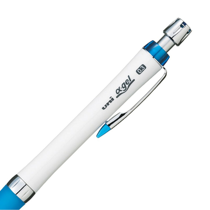 Mitsubishi Pencil Mechanical Pencil Uni Alpha Gel Slim M3807Gg1Pw.33 White Blue