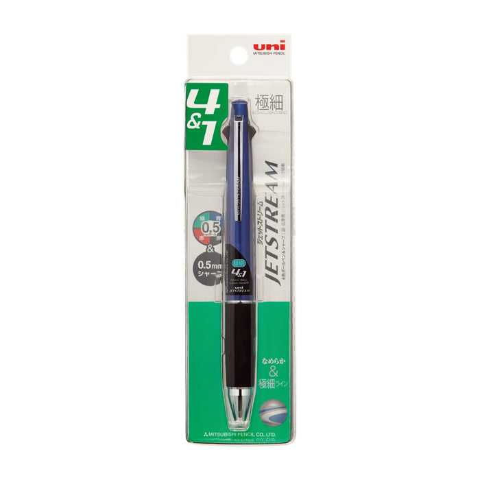 Mitsubishi Pencil Jet Stream Multi-Function 4&1 Pen Navy 0.5 Easy to Write