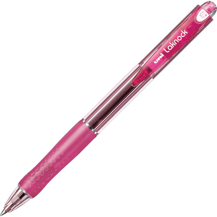 Mitsubishi Pencil Oil-Based 0.7mm Ballpoint Pen Berry Raku Knock 10 Pack Transparent Pink