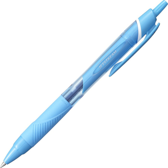 Mitsubishi Pencil Jet Stream Light Blue Oil-Based Ballpoint Pens 0.5 Easy to Write 10 Piece-Pack