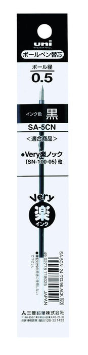 Mitsubishi Pencil Ballpoint Pen Refills 0.5mm Black Ink Oil-Based 10-Pieces Pack-Kiichin - The #1 Place for Japanese Goods in Your Hand!