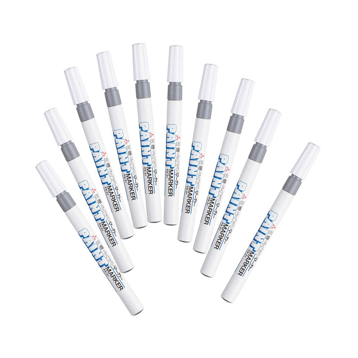 Mitsubishi Pencil Fine Point Ash Paint Marker Pack of 10 Pieces-Kiichin - The #1 Place for Japanese Goods in Your Hand!