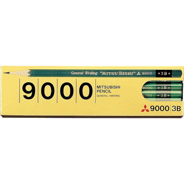 Mitsubishi Pencil 9000 3B - Premium Quality Pack of 12