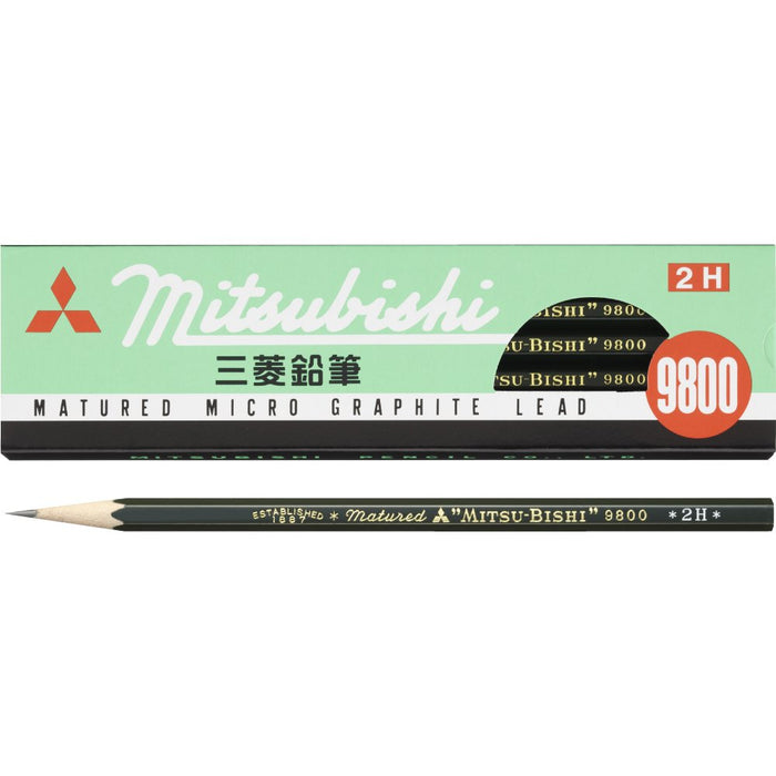 Mitsubishi Pencil 9800 2H Premium Quality Pack of 12