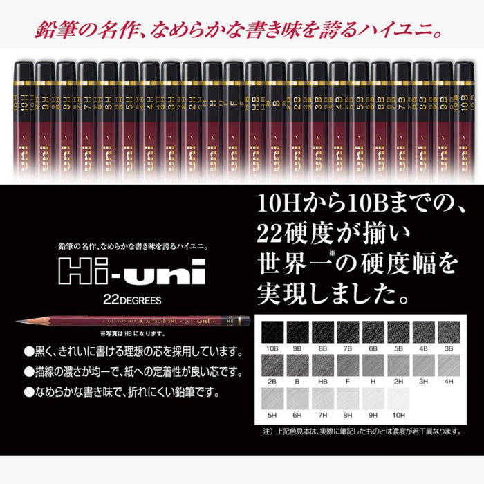 Mitsubishi Pencil High Uni B - Quality Pack of 12 Pencils