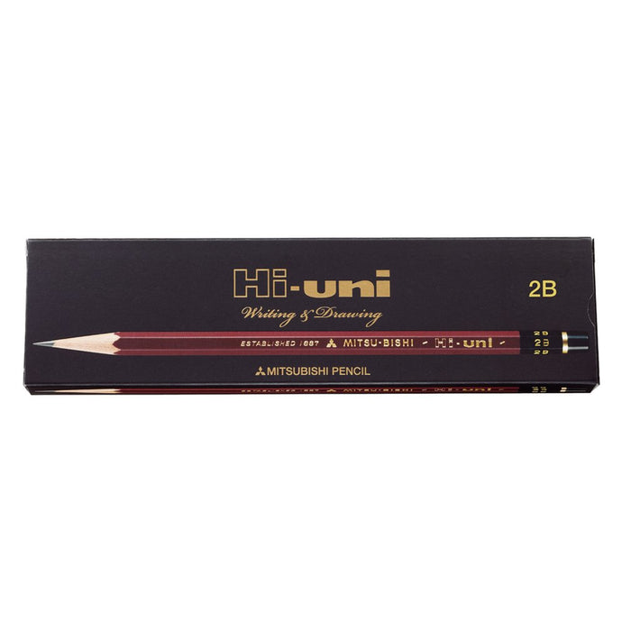 Mitsubishi Pencil High Uni K 2B - 1 Dozen in Paper Box Premium Quality