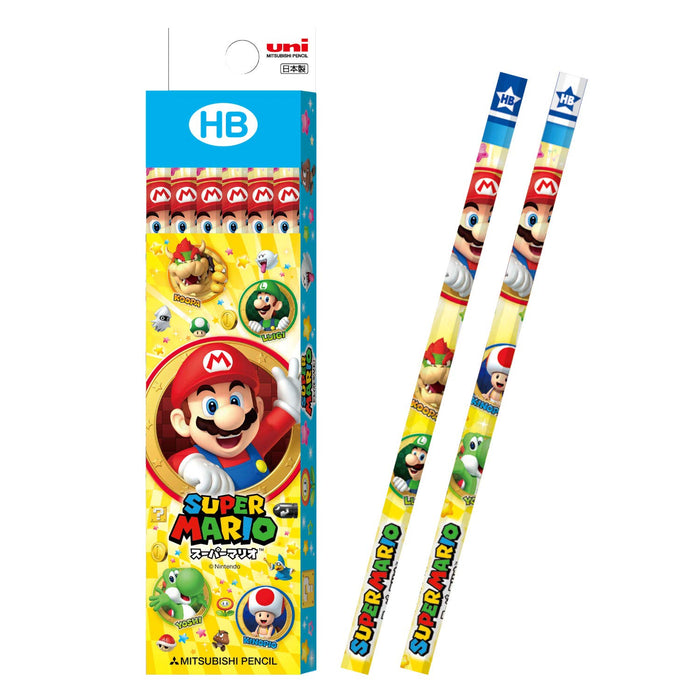 Mitsubishi Pencil Super Mario HB Pack of 12 in Paper Box - K5067HB