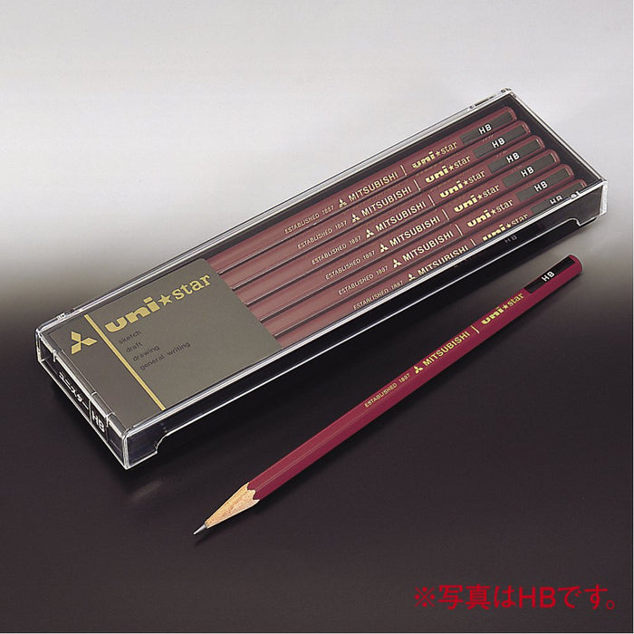 Mitsubishi Pencil Unistar 3B - Pack of 12 Superior Quality Pencils