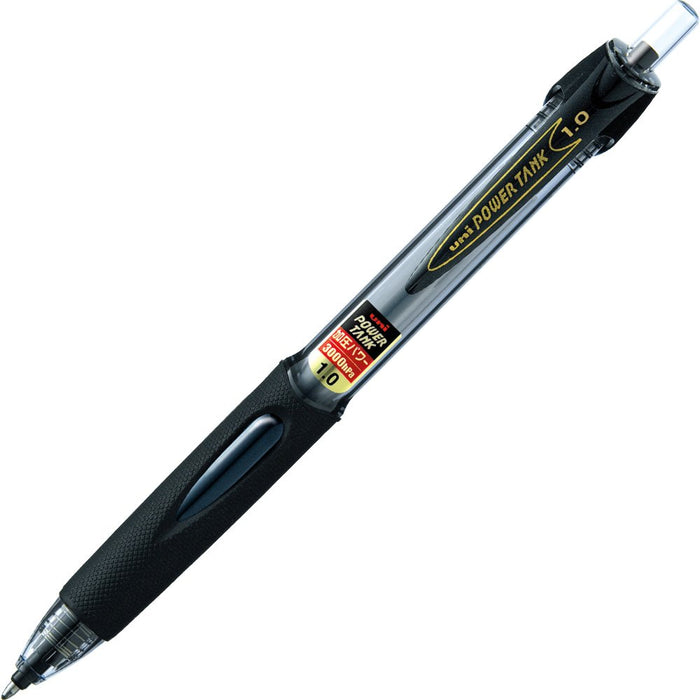 Mitsubishi Pencil Power Tank 1.0 Pressure Ballpoint Pen Black Pack of 10