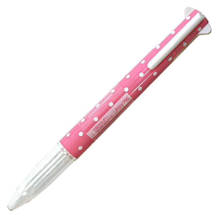 Mitsubishi Pencil - Style Fit 5-Color Holder Dot Pink Model Ue5H258D.13