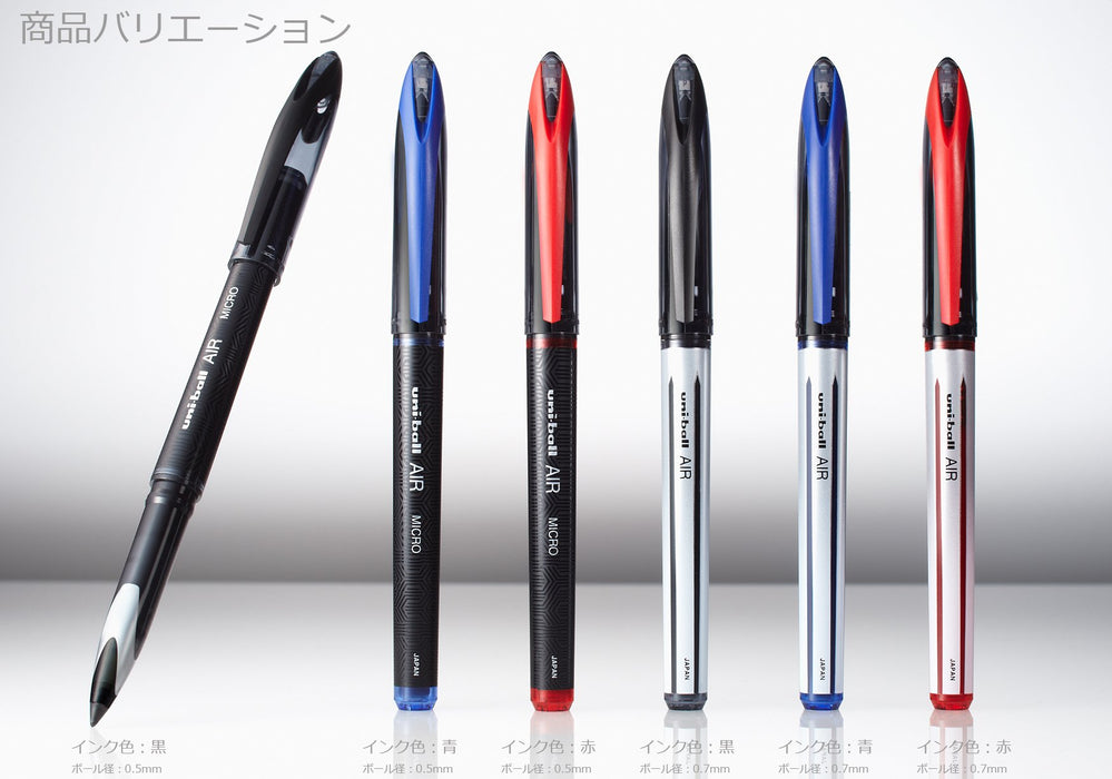 Mitsubishi Pencil Uniball Air 0.5 Blue Water-Based Ballpoint Pen 10 Pack