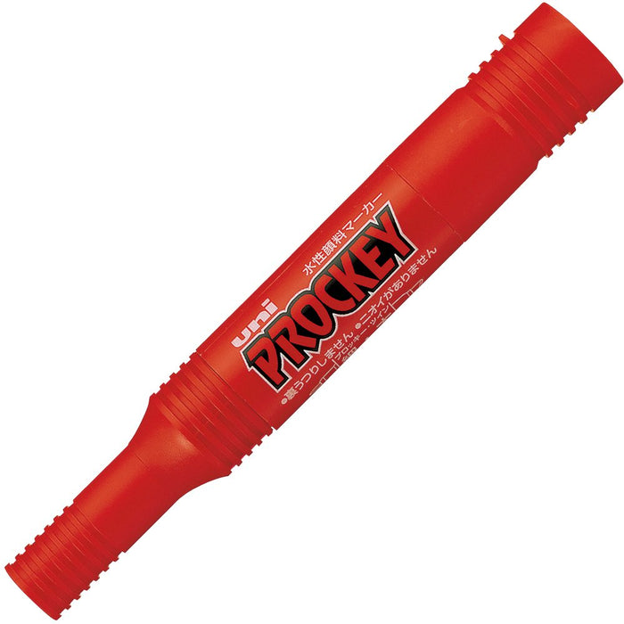 Mitsubishi Pencil PM150TR Plocky Twin - Red Water-Based Pen Pack of 10