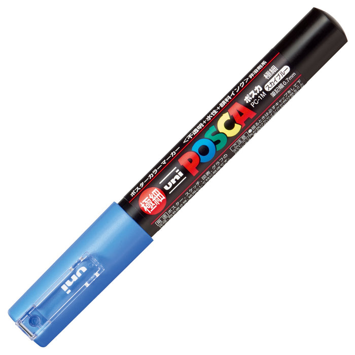 Mitsubishi Pencil Sky Blue Posca Water-Based Pen Extra Fine Pc1M.48 10 Pack