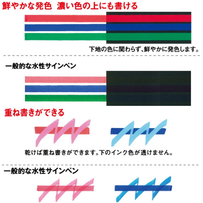 三菱鉛筆淡黃色水性Posca超細筆10支裝