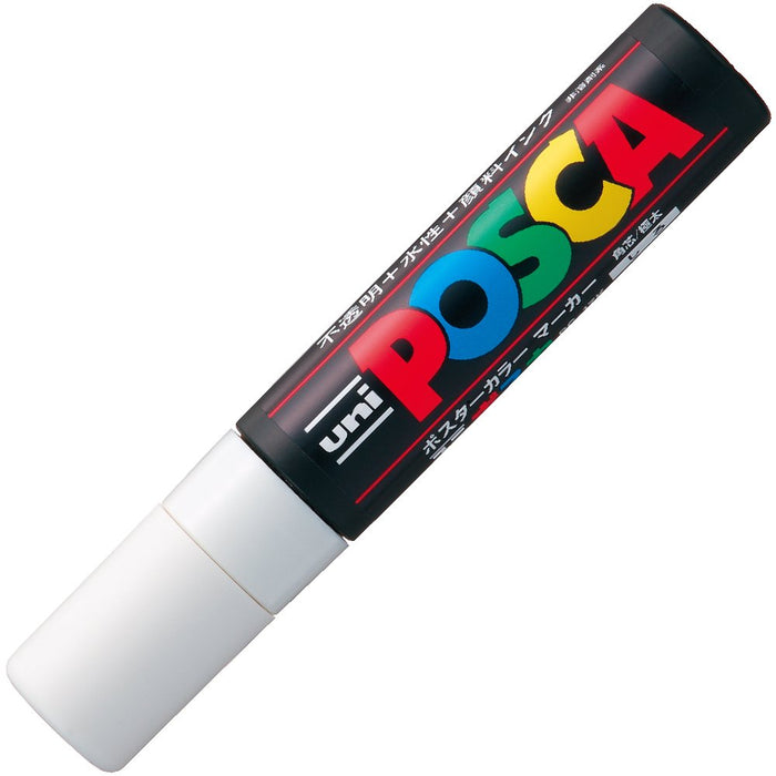 Mitsubishi Pencil White Water-Based Posca Pen with Extra Thick Square Lead Pc17K.1