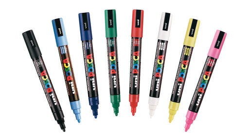Mitsubishi Pencil Posca Medium Point Water-Based Pen 8 Color Set Pc5M8C-Kiichin - The #1 Place for Japanese Goods in Your Hand!