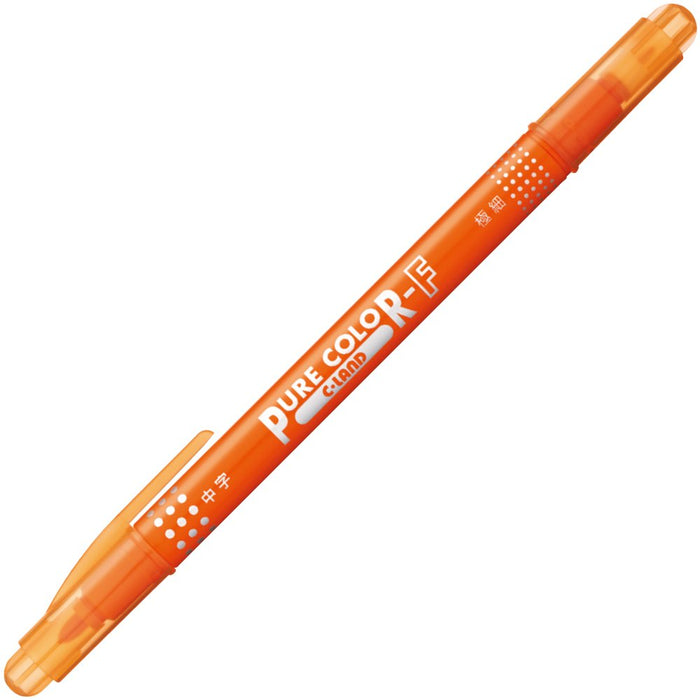 Mitsubishi Pencil Pure Color F Orange Water-Based Pen 10 Pieces