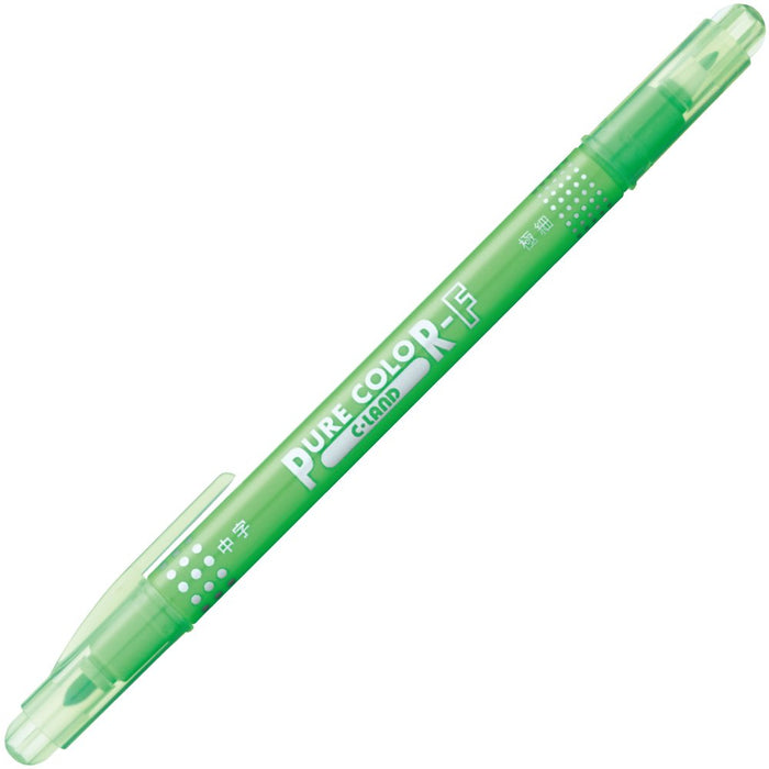 Mitsubishi Pencil Pure Color F Water-Based Yellow Green Pen - Set of 10