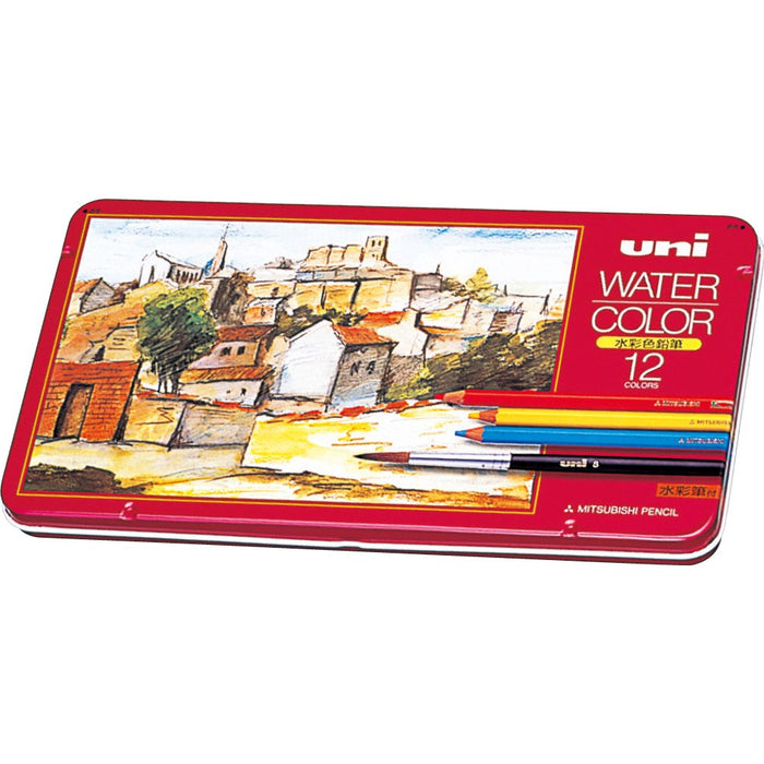 Mitsubishi Pencil Uni Watercolor Set - 12 Vibrant Colors Uwc12C