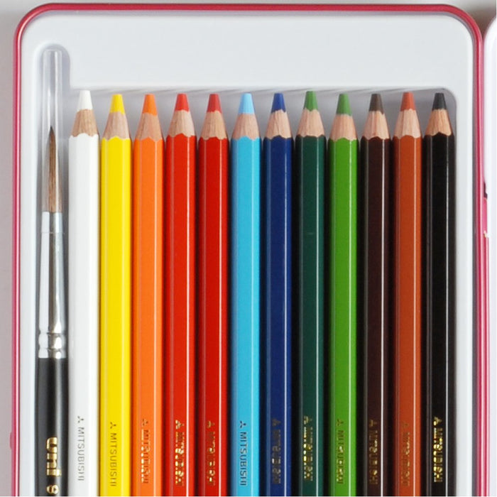 Mitsubishi Pencil Uni Watercolor Set - 12 Vibrant Colors Uwc12C