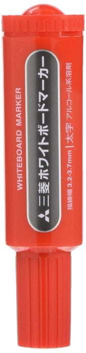 Mitsubishi Pencil Whiteboard Marker Bold Round Tip Red 10 Pack Pwb7M15