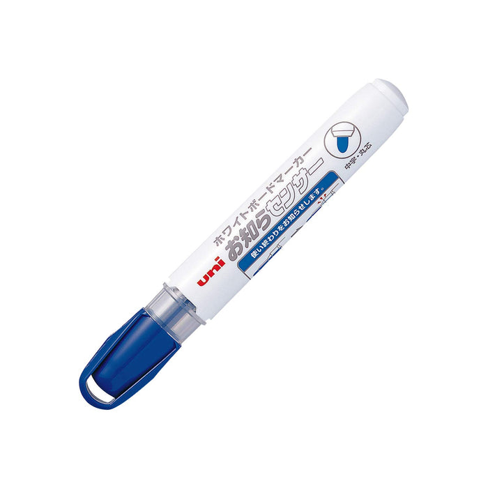 Mitsubishi Pencil Blue Medium Point Whiteboard Marker with Notification Sensor Pwb1204M.33