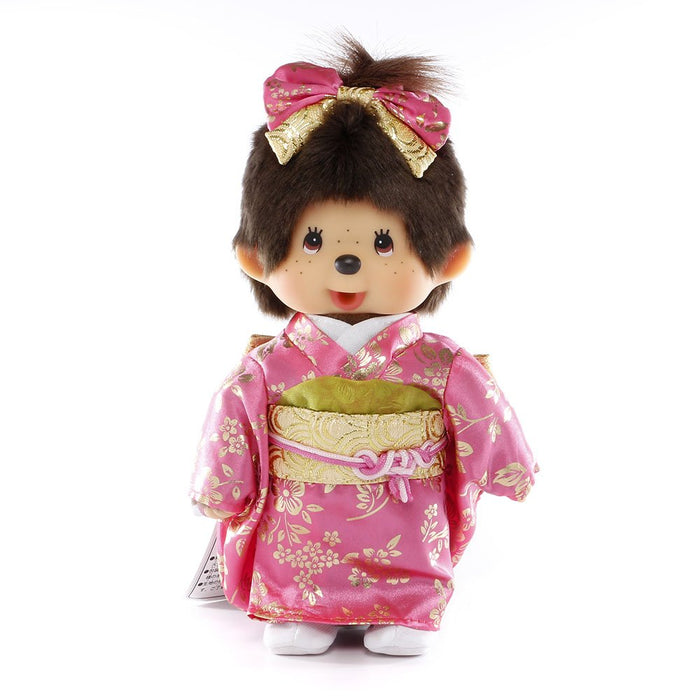 Sekiguchi Monchhichi Girl Plush Toy Furisode Style 20cm Height