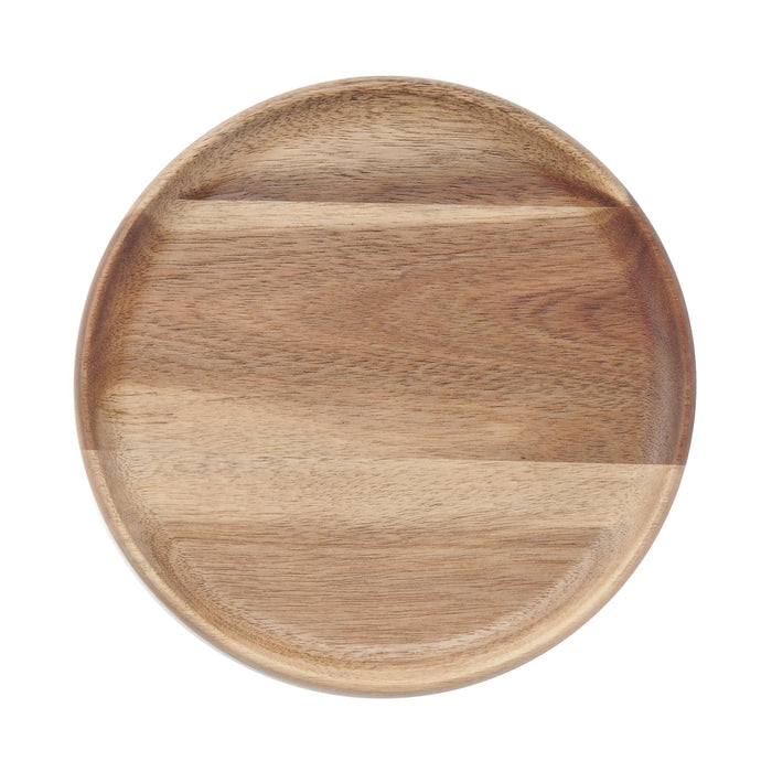 Muji Round Acacia Cutting Board and Plate 18cm Diameter 1.5cm Height