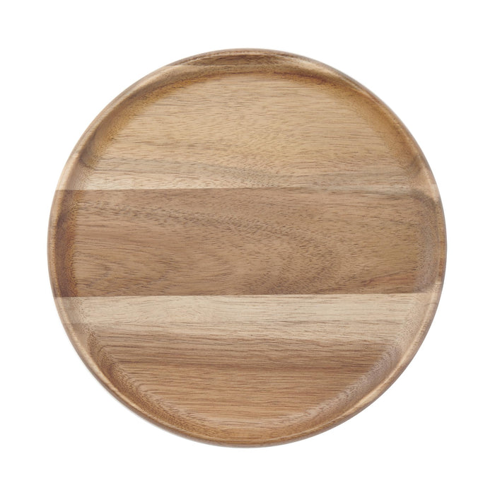 Muji Acacia Round Cutting Board and Plate 21cm Diameter Versatile Use