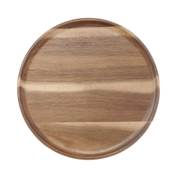 Muji Acacia Round Cutting Board and Plate 24cm Diameter 1.5cm Height Mc10Ea4S