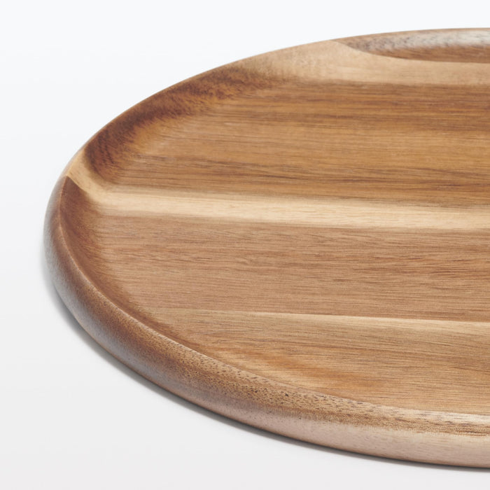 Muji Acacia Round Cutting Board and Plate 24cm Diameter 1.5cm Height Mc10Ea4S