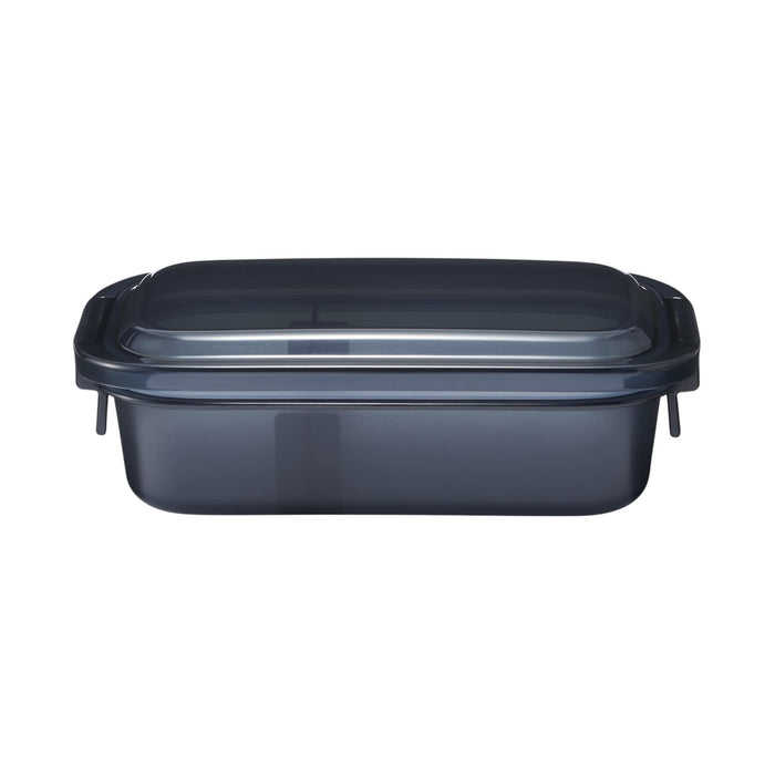 Muji Black Easy Wash Lunch Box 500ml - Portable and Durable Food Container