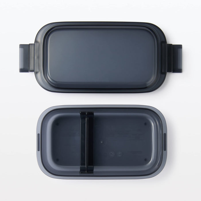 Muji Black Easy Wash Lunch Box 500ml - Portable and Durable Food Container