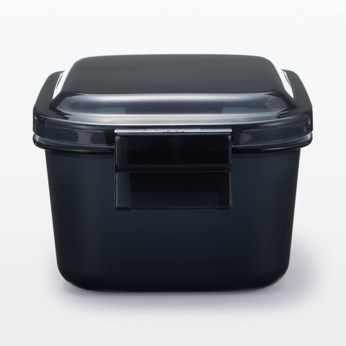 Muji Easy-To-Wash Black Lunch Box 670Ml Efficient Food Storage 82994308