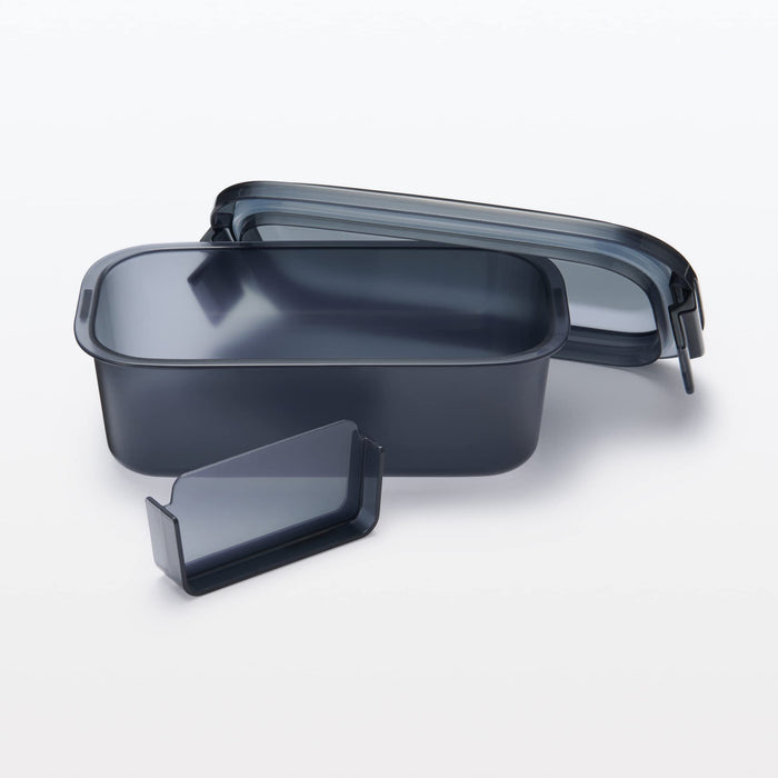 Muji Easy-To-Wash Black Lunch Box 670Ml Efficient Food Storage 82994308