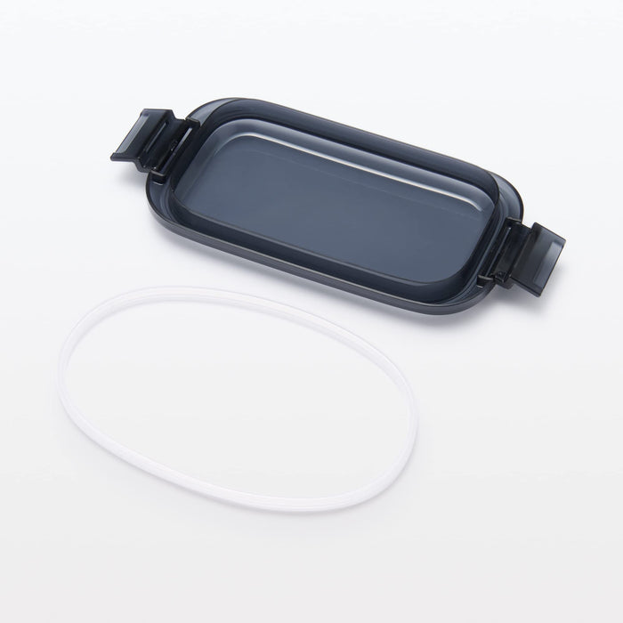 Muji Easy-To-Wash Black Lunch Box 670Ml Efficient Food Storage 82994308