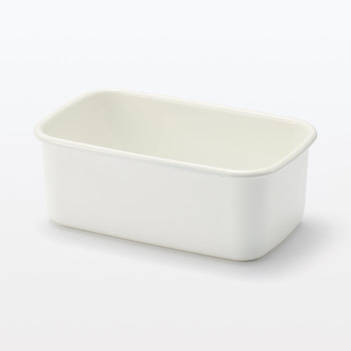 Muji Enamel Storage Container Deep Medium Mdp15A3S with Lid Options