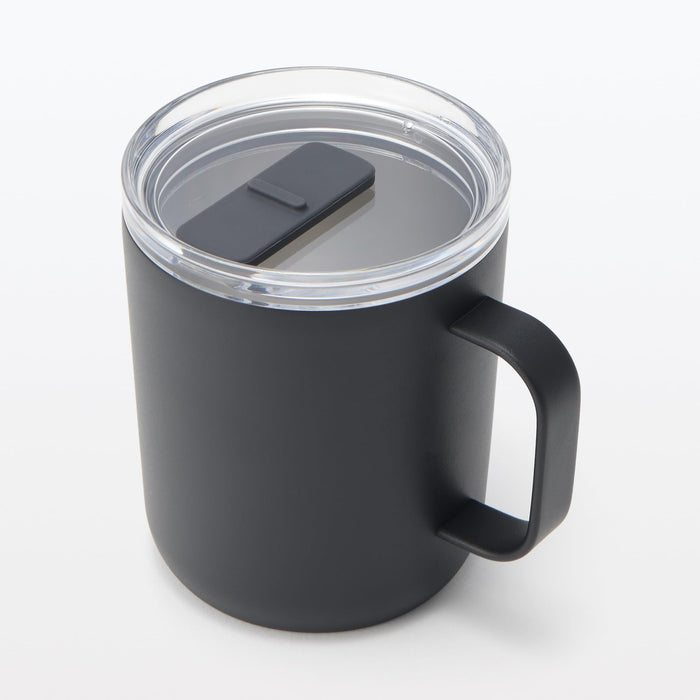 Muji Black Graduated Hot Cold Mug with Lid 400Ml Model 84334689