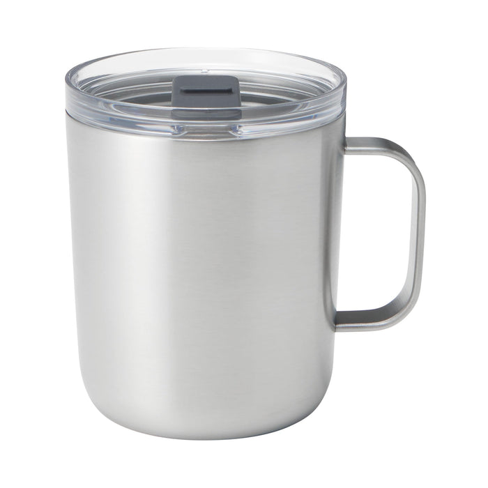 Muji Silver 400ml Graduated Hot Cold Mug With Lid 84334627