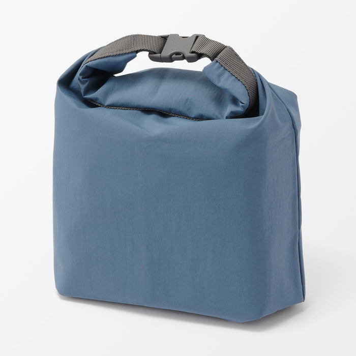 Muji Large Smoky Blue Roll Top Lunch Bag Height Adjustable 84905407