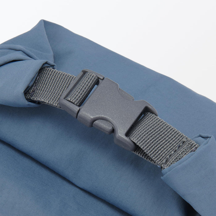 Muji Large Smoky Blue Roll Top Lunch Bag Height Adjustable 84905407