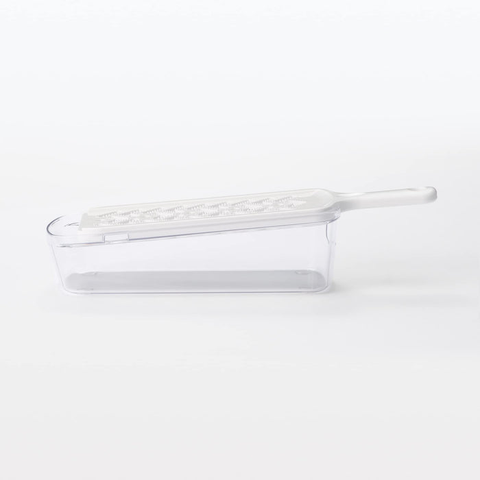 Muji Light Grater with Tray 9.5x29.5x6.4cm 44314333 - Durable Kitchen Tool