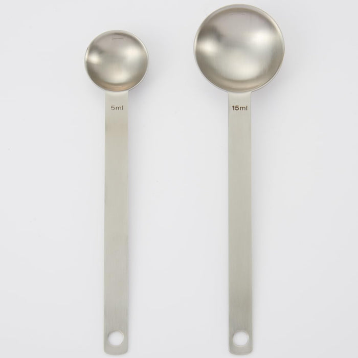 Muji Long Handle Measuring Spoon Large Silver Mcd55A6S High-Quality Tool